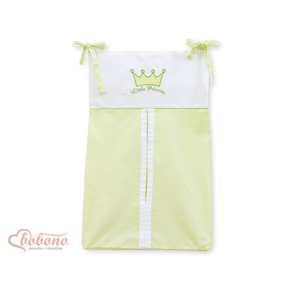 Sacca per Pannolini per Lettino Neonato Verde Little Prince/Princess