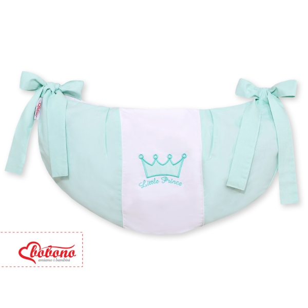Sacca Portagiochi per Lettino - Cuori Menta Little Prince/Princess