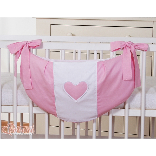 Sacca Portagiochi per Lettino - Cuori Rosa Cuori