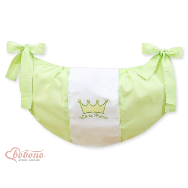 Sacca Portagiochi per Lettino - Cuori Verde Little Prince/Princess