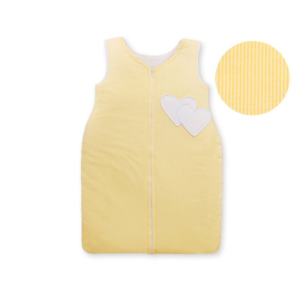 Sacco da Nanna Neonato Giallo a Strisce Cuori