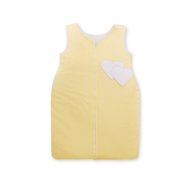 Sacco da Nanna Neonato Giallo a Strisce Cuori