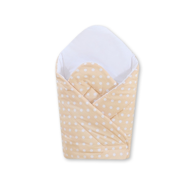 Sacco Nanna con Struttura Rigida - Cuori Beige Pois Bianchi Cuori