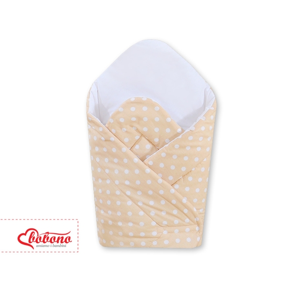 Sacco Nanna con Struttura Rigida - Cuori Beige Pois Bianchi Cuori