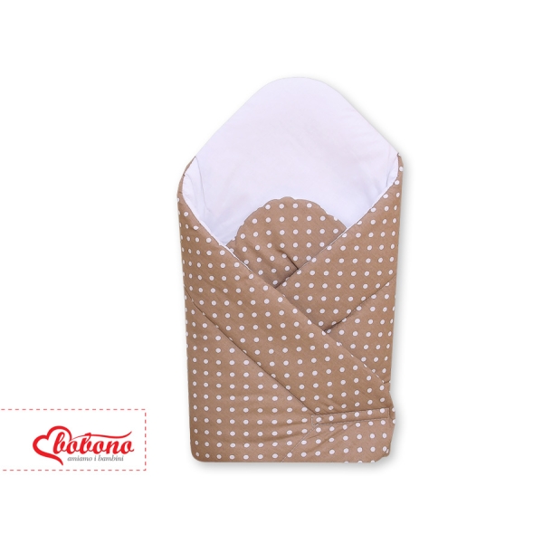 Sacco Nanna con Struttura Rigida - Cuori Marrone Pois Bianchi Cuori