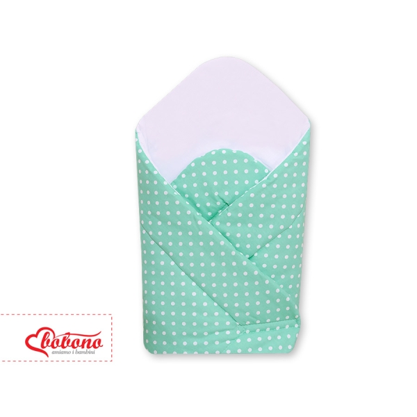 Sacco Nanna con Struttura Rigida - Cuori Menta Pois Bianchi Cuori