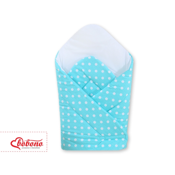 Sacco Nanna con Struttura Rigida - Cuori Turchese Pois Bianchi Cuori