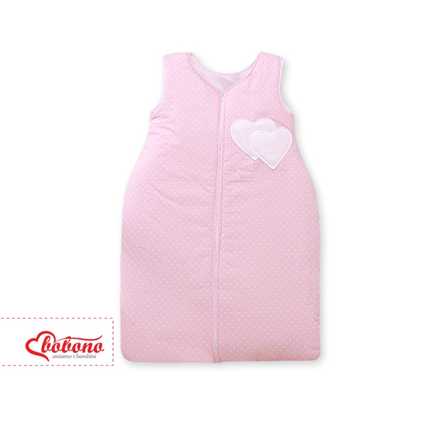 Sacco Nanna per Neonati Rosa Pois Bianchi Cuori