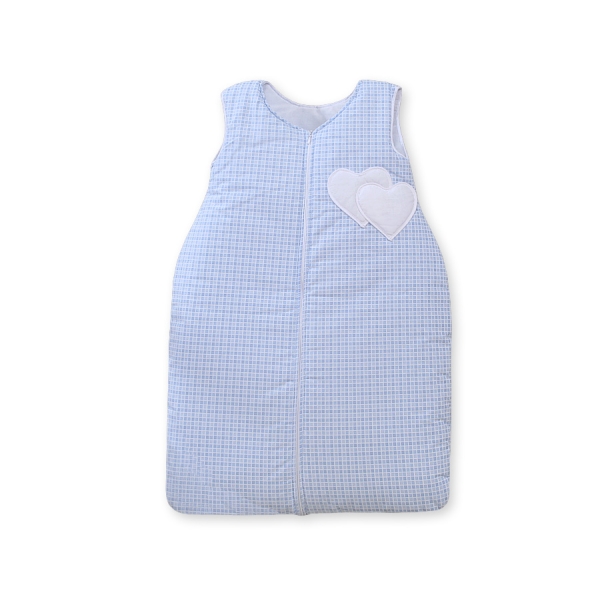 Sacco per Dormire Blu a Scacchi Cuori