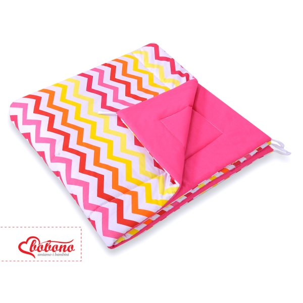 Set 3 Cuscini Rosa Giallo Chevron