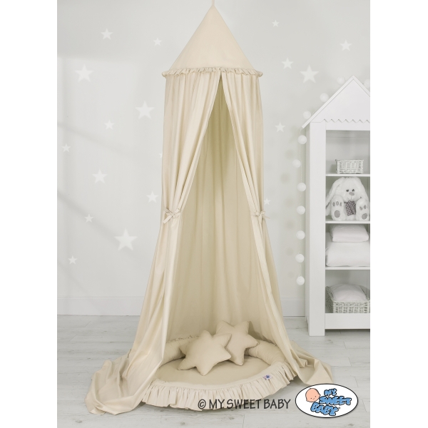 Set: Baldacchino da Appendere + Nido con Balze + Cuscini Beige