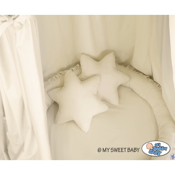 Set: Baldacchino da Appendere + Nido con Balze + Cuscini Beige
