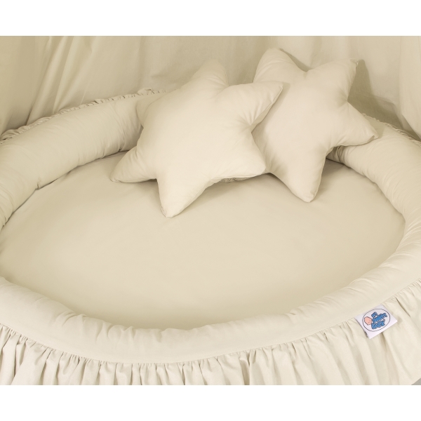 Set: Baldacchino da Appendere + Nido con Balze + Cuscini Beige