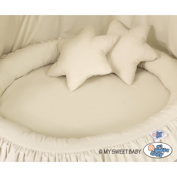 Set: Baldacchino da Appendere + Nido con Balze + Cuscini Beige