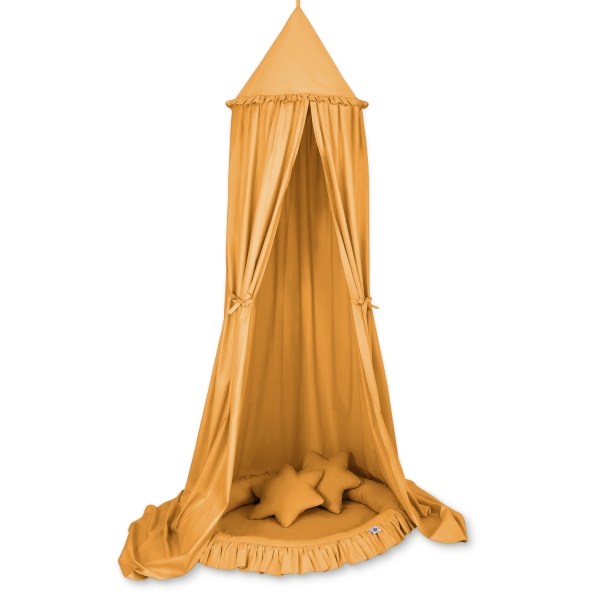 Set: Baldacchino da Appendere + Nido con Balze + Cuscini Giallo Miele