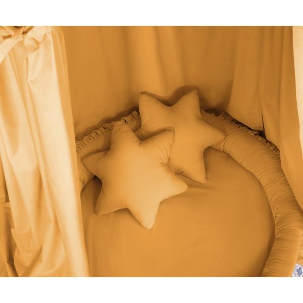 Set: Baldacchino da Appendere + Nido con Balze + Cuscini Giallo Miele