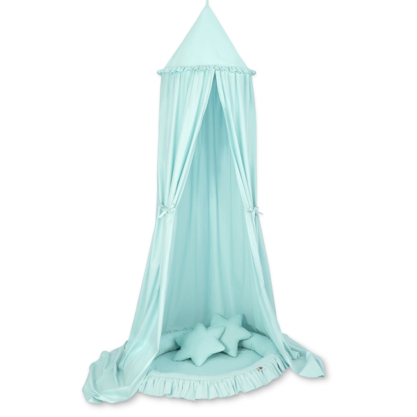 Set: Baldacchino da Appendere + Nido con Balze + Cuscini Menta