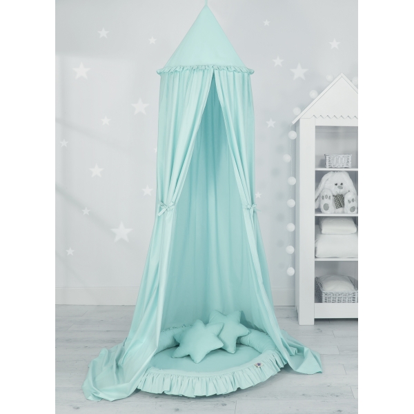 Set: Baldacchino da Appendere + Nido con Balze + Cuscini Menta