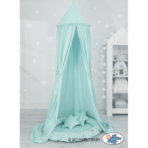 Set: Baldacchino da Appendere + Nido con Balze + Cuscini Menta