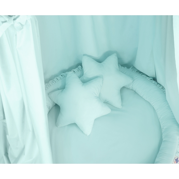 Set: Baldacchino da Appendere + Nido con Balze + Cuscini Menta