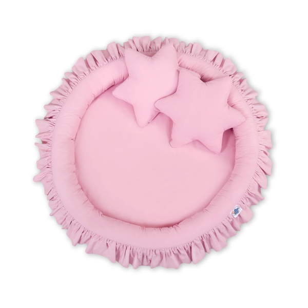 Set: Baldacchino da Appendere + Nido con Balze + Cuscini Rosa per Ragazze