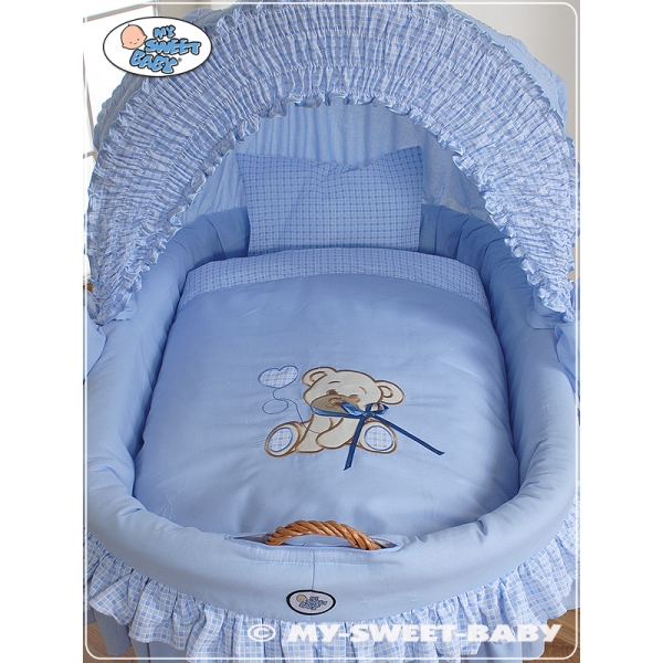 Set Biancheria 4 parti con Cappotta Blu