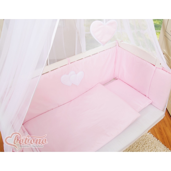 Set Biancheria 6 parti per Rosa Cuori
