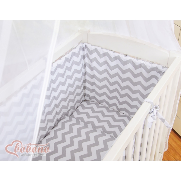 Set Biancheria con Baldacchino 6 parti Grigio