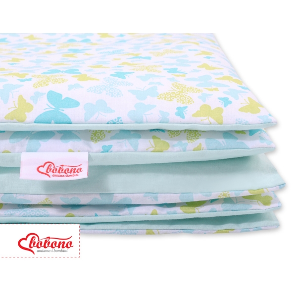 Set Biancheria da Letto 140x200cm 2 parti - Junior Blu Farfalle