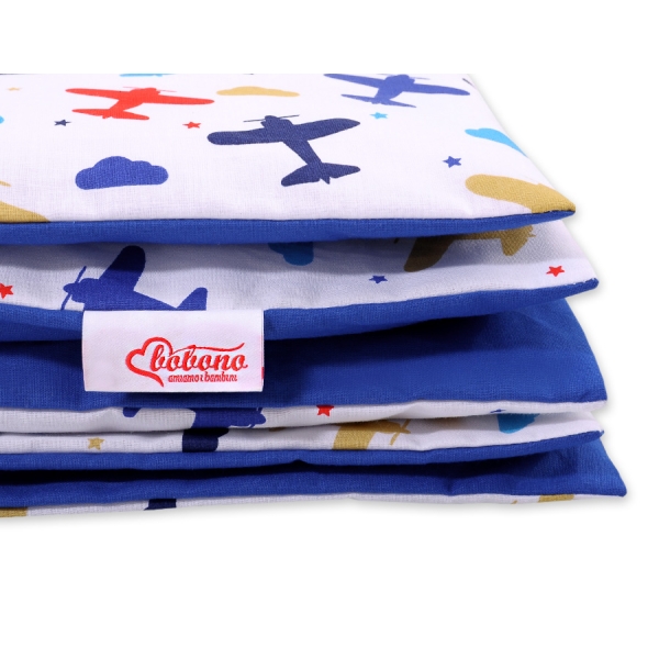 Set Biancheria da Letto 140x200cm 2 parti - Junior Blu Scuro Aereo
