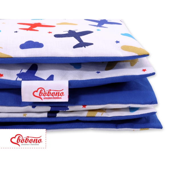 Set Biancheria da Letto 140x200cm 2 parti - Junior Blu Scuro Aereo