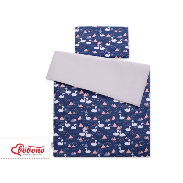 Set Biancheria da Letto 140x200cm 2 parti - Junior Blu Scuro Cigni