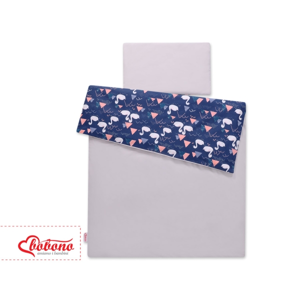 Set Biancheria da Letto 140x200cm 2 parti - Junior Blu Scuro Cigni