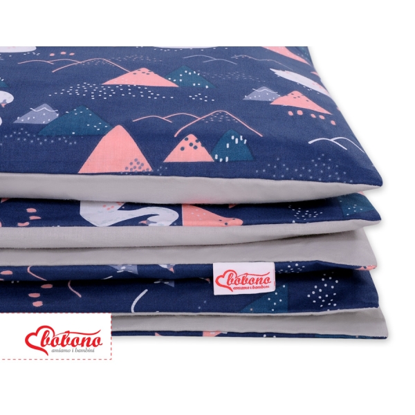Set Biancheria da Letto 140x200cm 2 parti - Junior Blu Scuro Cigni