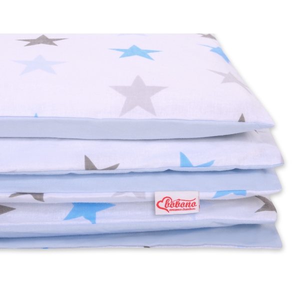 Set Biancheria da Letto 140x200cm 2 parti - Junior Grigio Blu Stelle