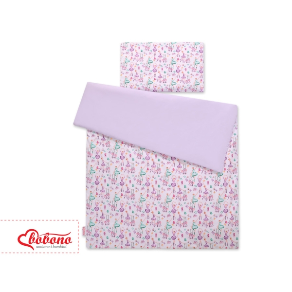 Set Biancheria da Letto 140x200cm 2 parti - Junior Lilla Ballerine