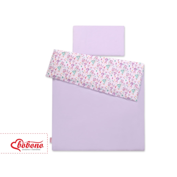 Set Biancheria da Letto 140x200cm 2 parti - Junior Lilla Ballerine