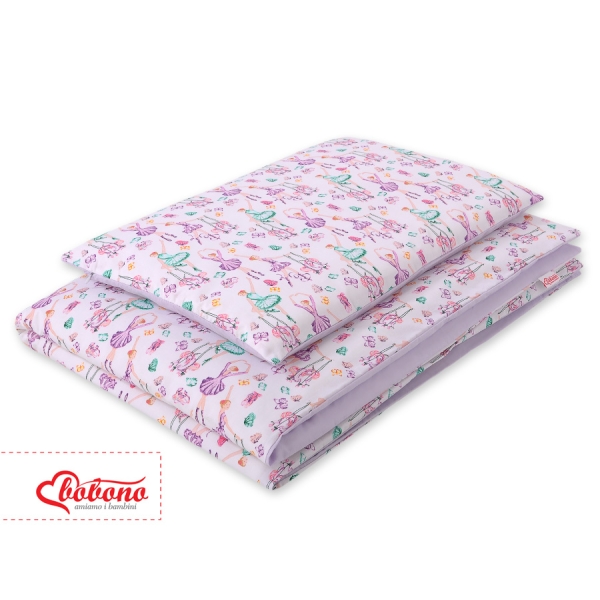 Set Biancheria da Letto 140x200cm 2 parti - Junior Lilla Ballerine