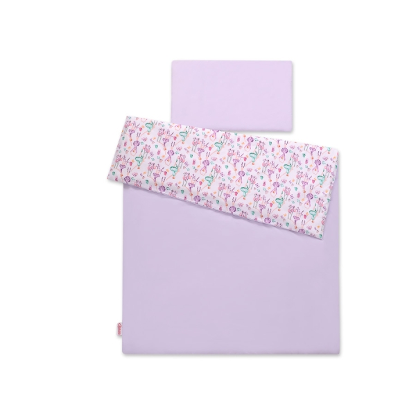 Set Biancheria da Letto 140x200cm 2 parti - Junior Lilla Ballerine