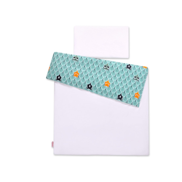Set Biancheria da Letto 140x200cm 2 parti - Junior Menta Alberi
