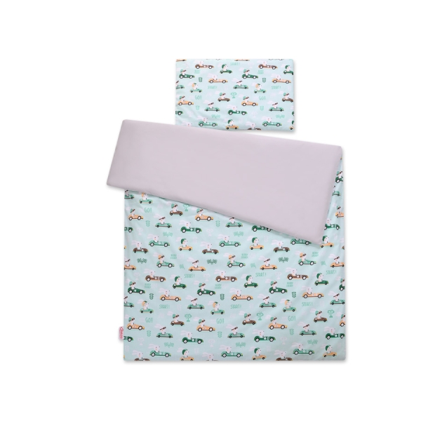 Set Biancheria da Letto 140x200cm 2 parti - Junior Menta Conigli