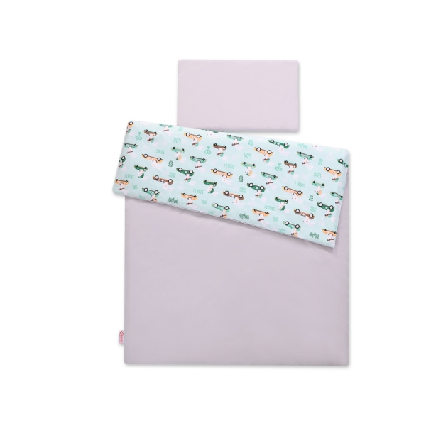 Set Biancheria da Letto 140x200cm 2 parti - Junior Menta Conigli