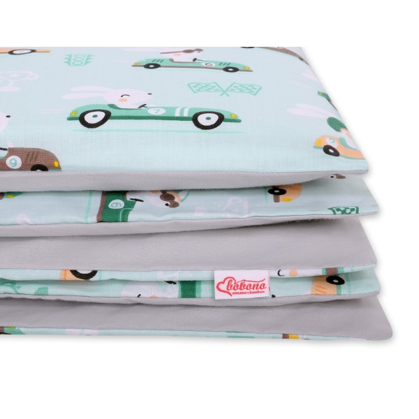 Set Biancheria da Letto 140x200cm 2 parti - Junior Menta Conigli