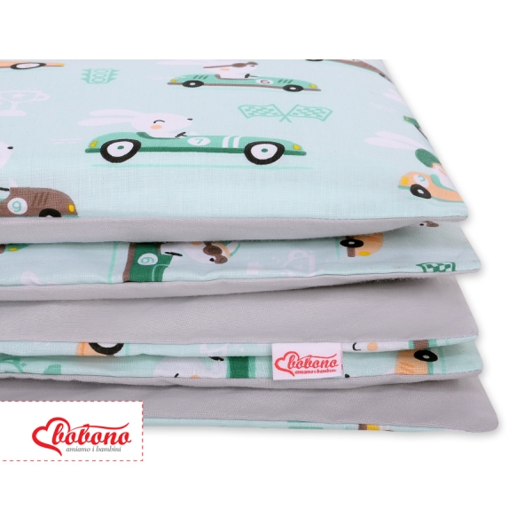 Set Biancheria da Letto 140x200cm 2 parti - Junior Menta Conigli