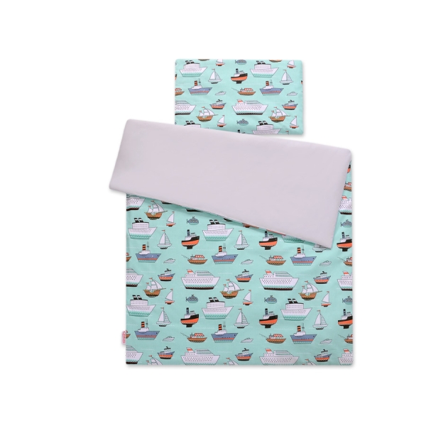 Set Biancheria da Letto 140x200cm 2 parti - Junior Menta Navi