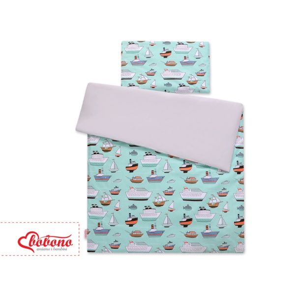 Set Biancheria da Letto 140x200cm 2 parti - Junior Menta Navi