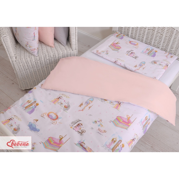 Set Biancheria da Letto 140x200cm 2 parti - Junior Principessa Delle Fiabe