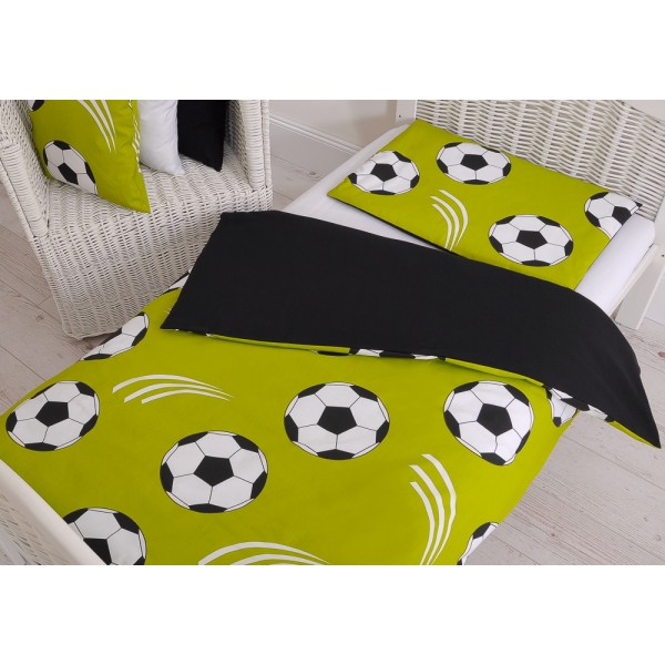 Set Biancheria da Letto 140x200cm 2 parti - Junior Verde Calcio