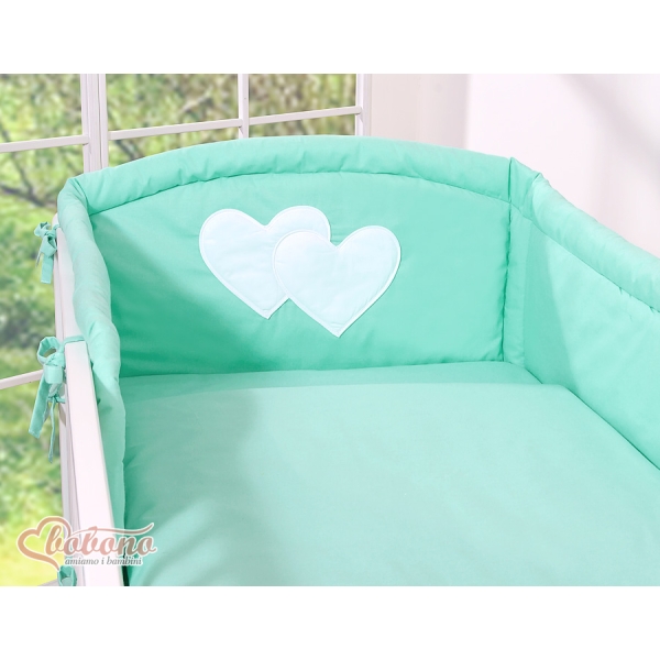 Set Biancheria da Letto 2 parti Menta Cuori