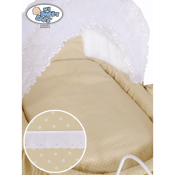 Set Biancheria di Ricambio per Culla in Vimini 2 parti Jasmine
